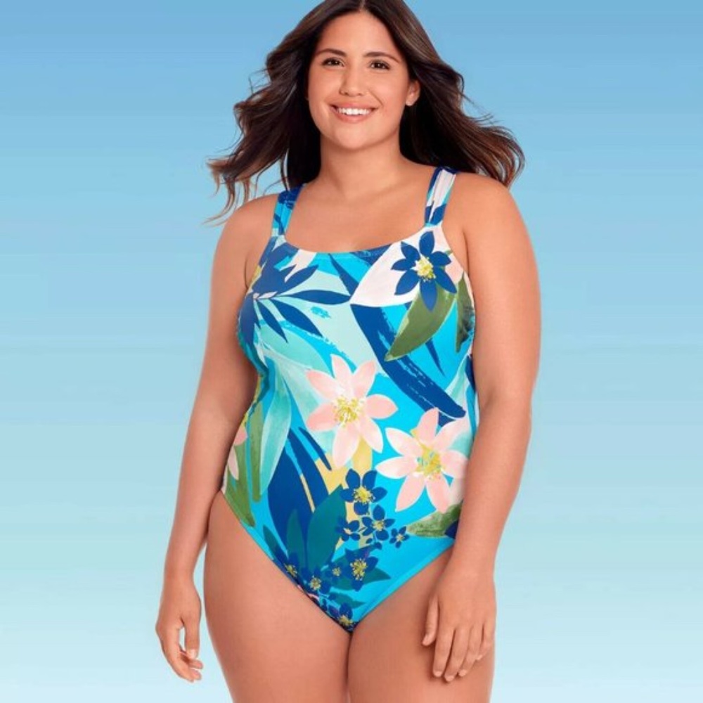 Beach Betty by‎ Miracle Brands Tropical Swimsuit NWT
